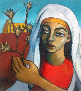 1979 Girl with seeds 460x410mm_JM1304