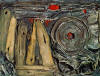 Armando BALDINELLI "African Twilight", 1966 wood & metal assemblage 105x130 cm (Coll. Pretoria Art Museum)