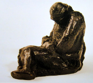 Ben MACALA "The Night Watchman", undated – bronze - 26x32x21 cm (Coll. SA Reserve Bank, Cape Town)