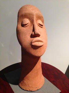 Cyril KUMALO "Head", 1969 - terracotta - 41cm H, base d=15cm,  base C=47cm - Private Coll., Melbourne AUS