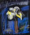 Heidi HERZOG "Stillife lillies", pastel on paper 57x49cm 