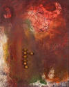 Wopko Jensma "Nuts", 1976 mixed media (oil/sand/nuts) on board - 62.5x50cm