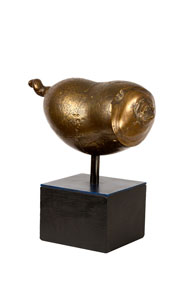 Louis LE SUEUR "Pig at high velocity", 1966 - bronze ed. 1/3 - 23cmH - exhibited Gallery 101 1969 cat 10
