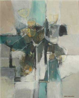 Ronald MYLCHREEST "Abstract stillife" - oil/board 75x60 cm - Sothebys JHB 31.7.06 Lot266