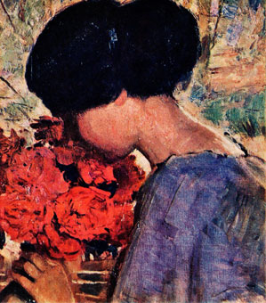 Frans D. Oerder “Red Roses” (ill. colour in SA Panorama, Pretoria, December, 1964, p. 15, as “Gerda Oerder-Pitlo”)