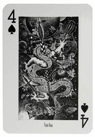 Pieter ROUX "Four of Spades" 1998-1999 from Kaartspel Flanders-South Africa, one of 55 artists included