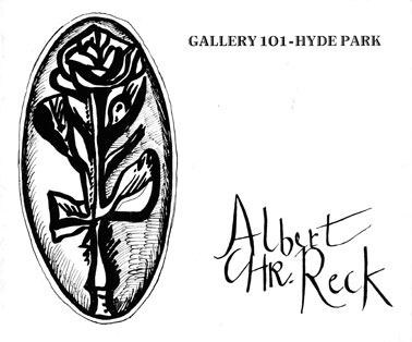 Albert Chr. Reck - cover of invitation card to the 1970 exhibition at Gallery 101, Hyde Park Corner, Johannesburg