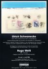 Exhibition invitation card from Gallery Rosengarten, Thun, showing works by Ulrich Schwanecke exhibited in 1996