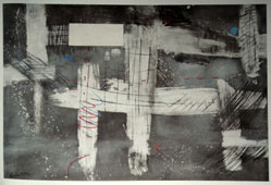 Lucas SEAGE "Abstract", 1986 - m/media on paper - 68x98 cm - cat. 220 (UFH Collection)