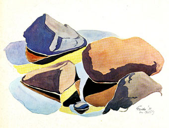 Gerda von Maltitz "Seascape", 1971 watercolour illustrated on cover of ARTLOOK 52, Johannesburg, March 1971