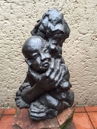 Ben Macala Mother and Child  bronze 46x26x30 cm - not signed  Private Coll A.B.