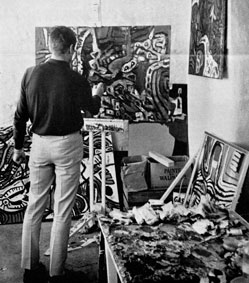 Brian Bradshaw in his studio, Grahamstown 1970 (ill. SA Panorama Nov. 1970) (img. Sycholt / Tyler)