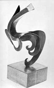 George JAHOLKOWSKI "Talon", copper sheet sculpture", 1962 - 14" H - GJ 105 - ill. in "SculptureSA 1900-1967" cat. 41, Adler Fielding Galleries, Johannesburg, 1967 - Priv. Coll. Australia