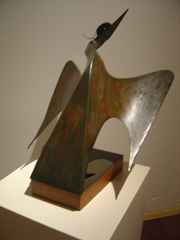 George JAHOLKOWSKI "Waterbird" ("Watervol") - copper sheet - 39cm H (Rembrandt Art Foundation)