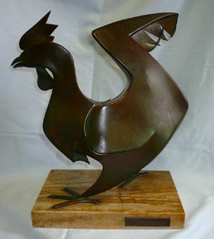 George JAHOLKOWSKI "Galetto", 1963 - welded sheet copper - 28cm H - GJ 153