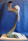 George JAHOLKOWSKI "Kneeling figure" 1960s - sheet copper 82cm H