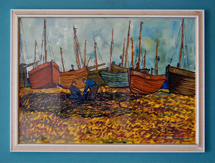 John McLAREN "Luggers, Hastings" - signed: J McLaren