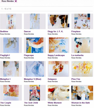 Ross MENDES screenshot of 16  paintings in the University of Leeds Art Collection and Gallery