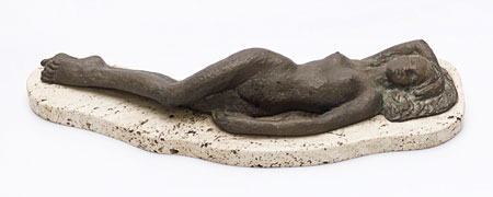 Hennie POTGIETER "Reclining Nude", 1971 - bronze - ed. 2/6 - 43cm L - auctioned by Bernardi Auctioneers, Pretoria - 13th July, 2013 - Lot 299