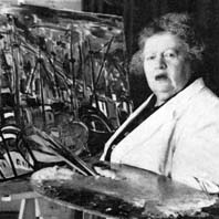 Irma STERN at her easel in about 1960 (img SA Panorama Oct 1965)