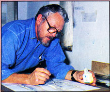 Ulrich Schwanecke in his studio in Johannesburg (image  Nella Botha from SA Panorama June 1988)