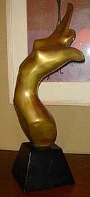 Ren Shapshak "Female Torso" pre-1950 bronze 32cm H signed