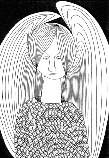 Thelma CHAIT Angel silkscreen ed. 250 - Illustrated in ARTLOOK 2 December 1966