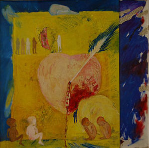 Stephanie WATSON Its you, 1994 mixed media/oil on canvas 76x76 cm