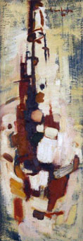 Claude VAN LINGEN "Saxophone", 1964 - oil/canvas (Coll. Hester Rupert Museum  , Graaff-Reinet)